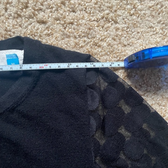 Anthropologie Dotted Sheer Sleeved Sweater - Picture 5 of 9